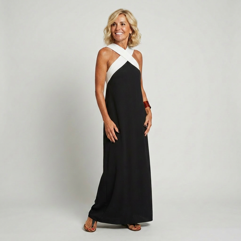 Delphine | Dress With Crossed Cut